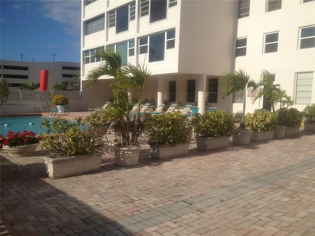 a view of a glass door