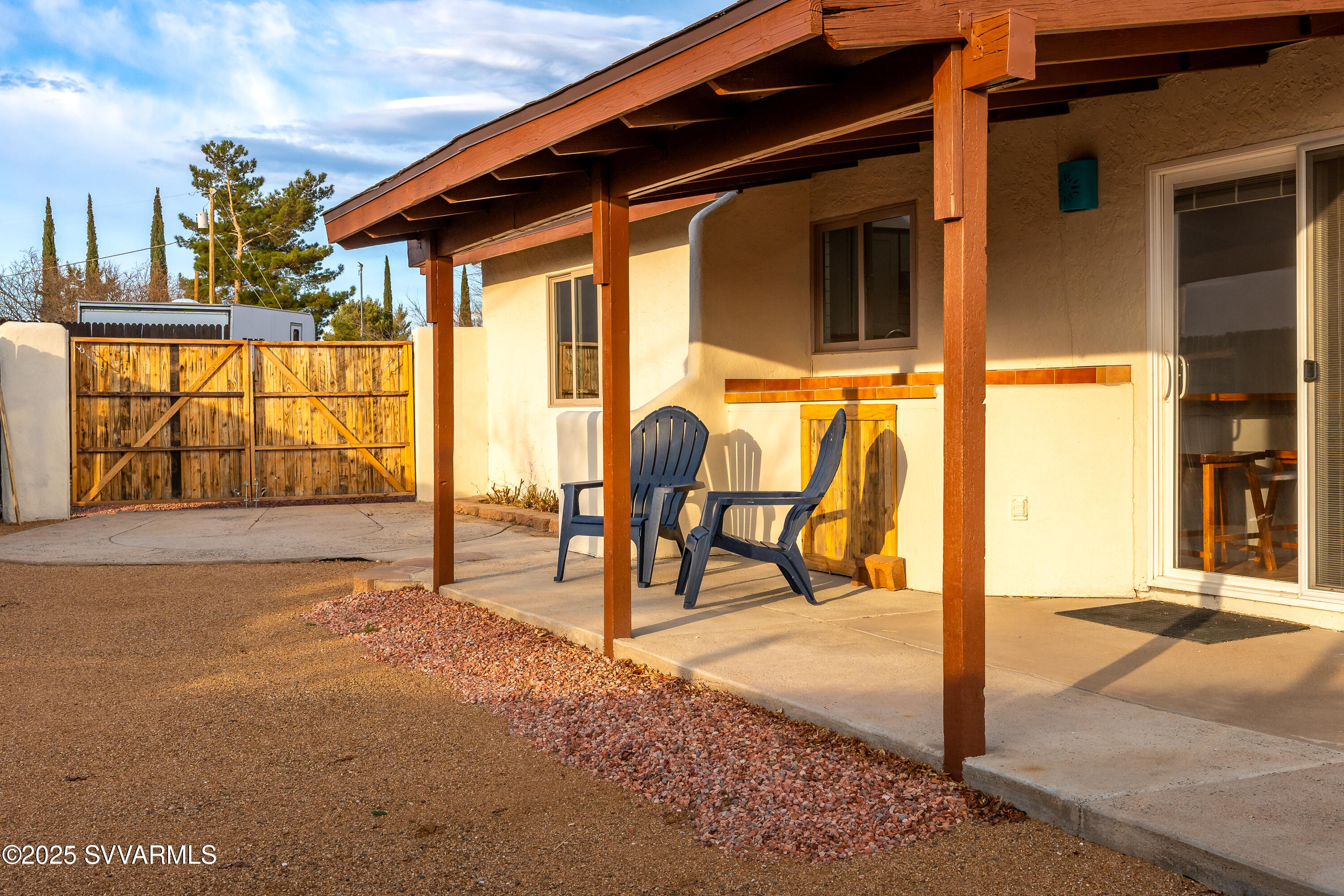 4875 East Mallard Drive Rimrock, AZ 86335 - Photo 30 of 36 a view of a backyard with a patio