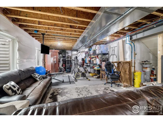 a view of a couch in a room