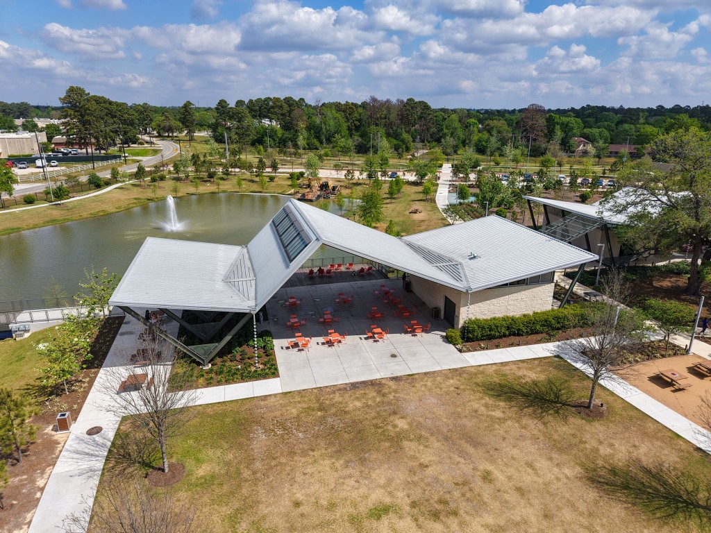 5318 Wisteria Brook Lane Spring, TX 77379 - Photo 44 of 50 a aerial view of a house with a lake view