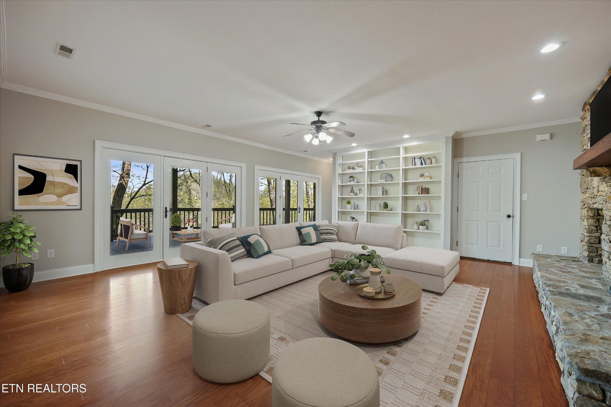 865 Stonegate Way Townsend, TN 37882 - Photo 38 of 60 a living room with furniture and a large window