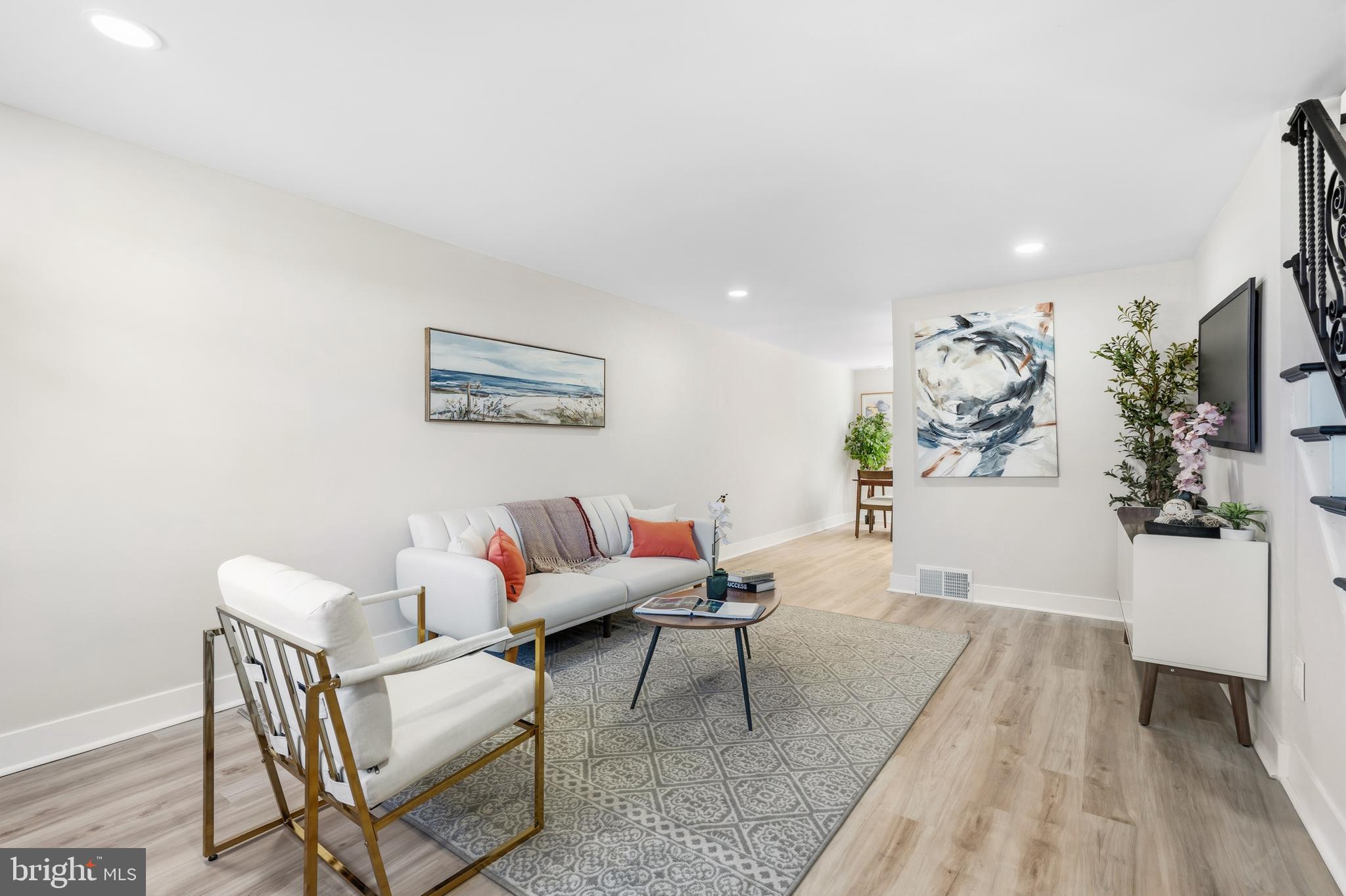 726 Grant Road Folcroft, PA 19032 - Photo 4 of 23 a living room with furniture and wooden floor