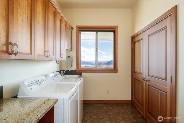 a room with storage and utility