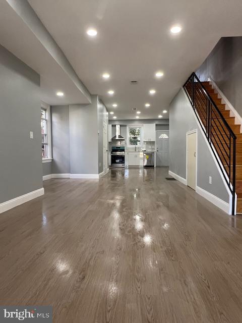 710 Main Street Darby, PA 19023 - Photo 4 of 20 a view of kitchen with cabinets and wooden floor