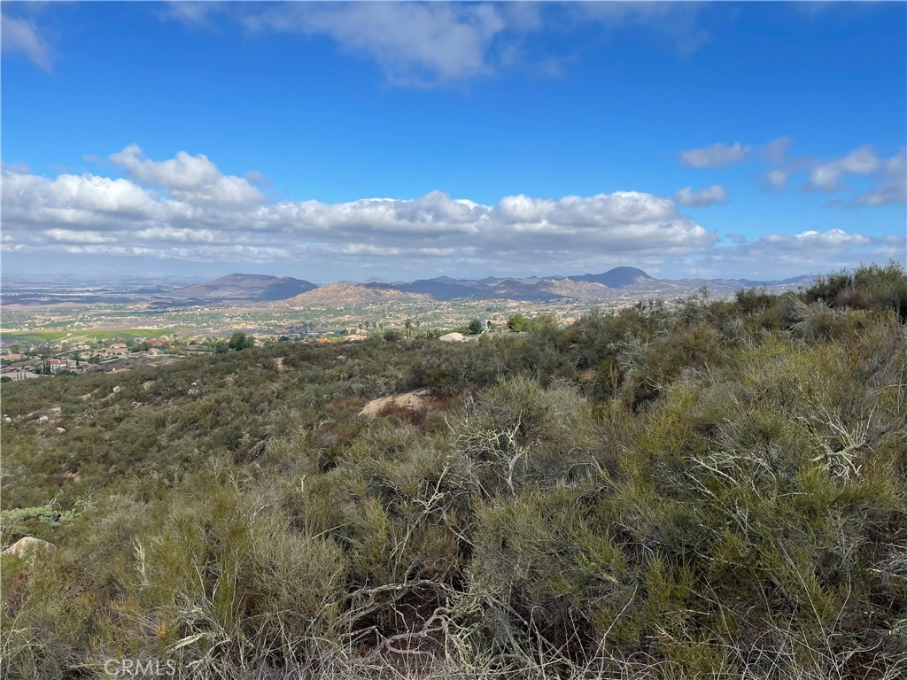 a view of an outdoor space with mountain view