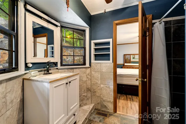 a picture of a park with a sign