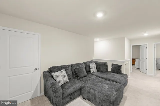 a living room with furniture and a couch