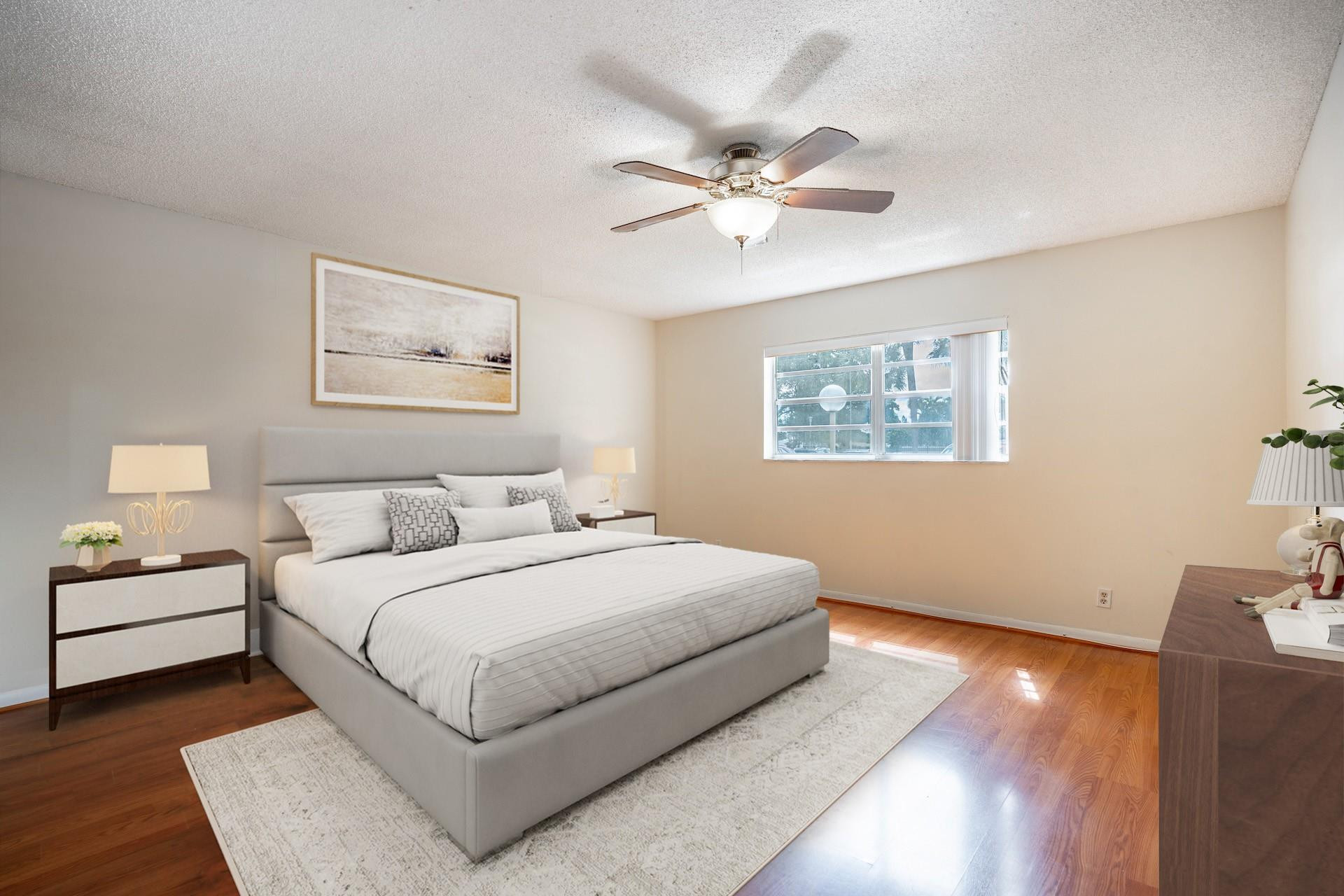 Virtually staged bedroom