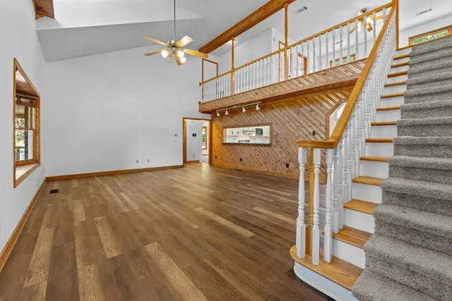 a view of an entryway with a floor