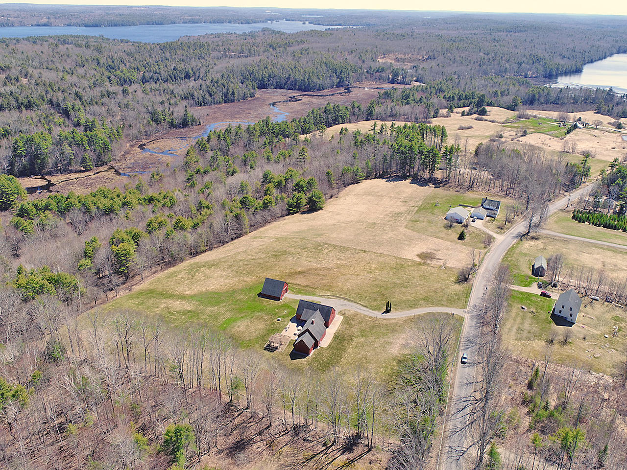 71 South Mountain Road Jefferson, ME 04348 - Photo 8 of 48 Aerial - Lakes View