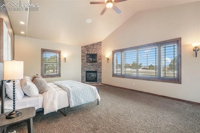 a living room with furniture and a couch