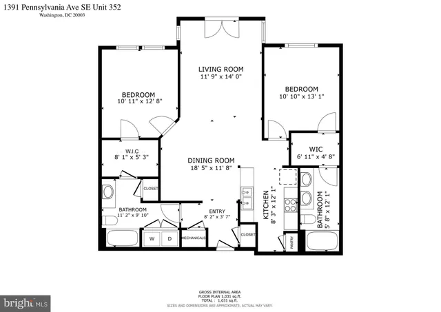 $619,999 | 1391 Pennsylvania Ave. Southeast, Unit 352, Washington, DC 20003