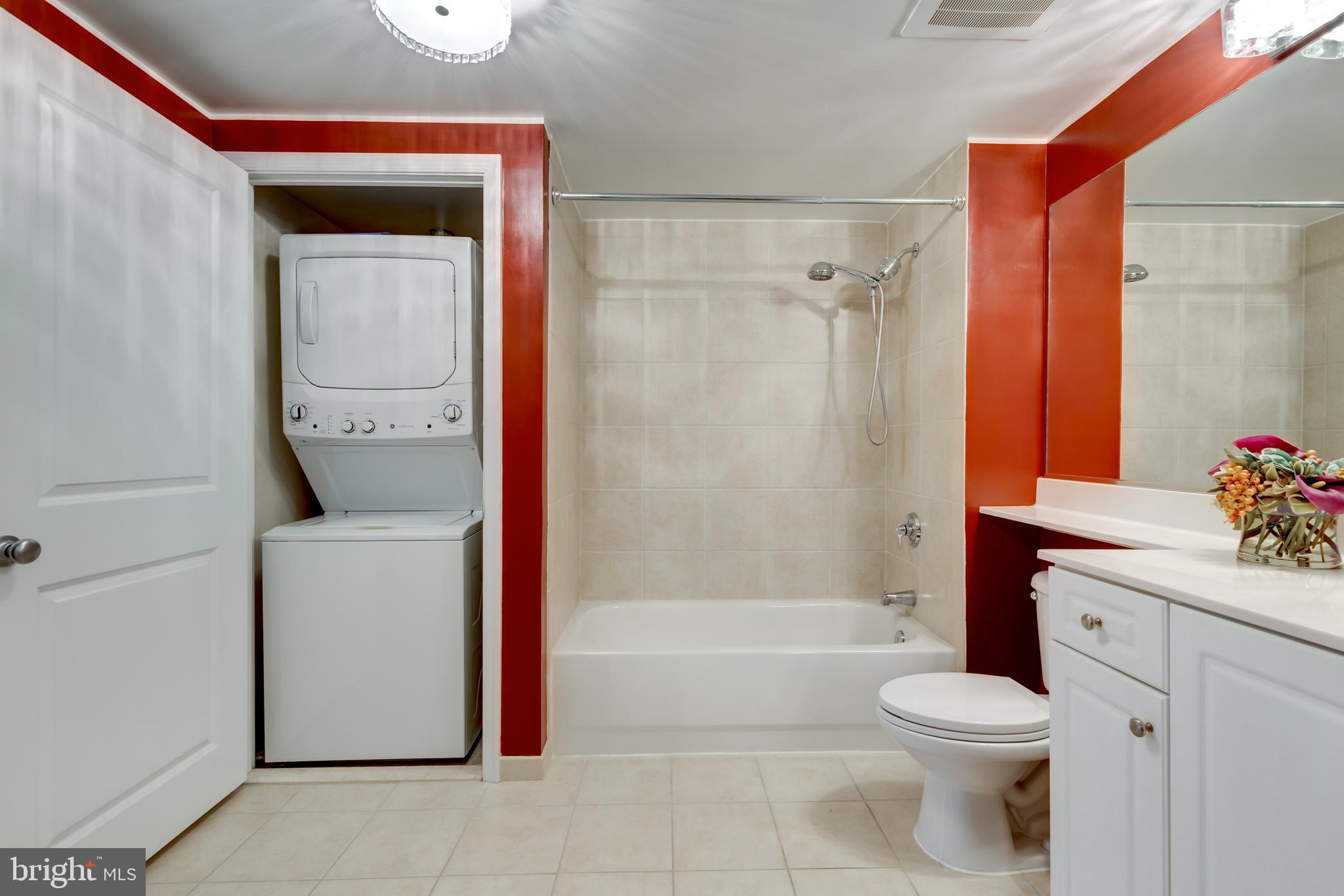 851 North Glebe Road, Unit 1020 Arlington, VA 22203 - Photo 28 of 52 Stack Laundry in Bathroom