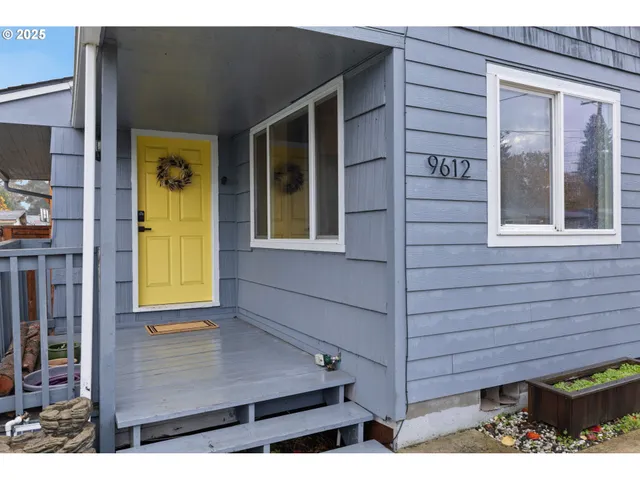 a view of a door of the house