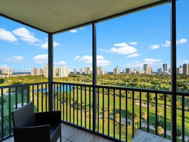 a view of city from a balcony