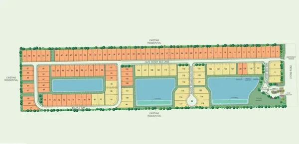 a bedroom with a bed a table and painting on the wall