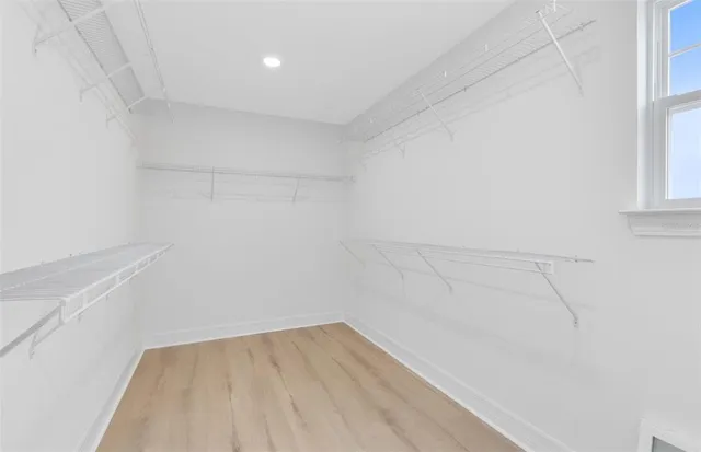 a view of a room with empty racks