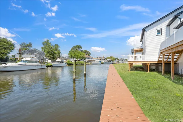 a view of a lake with houses