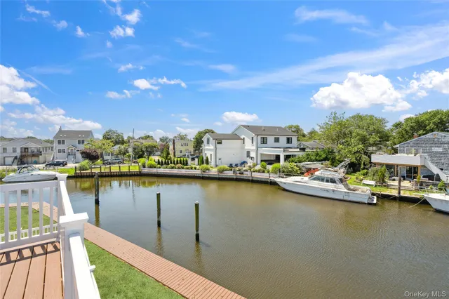 a view of a lake with a house