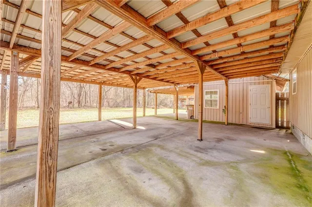 a view of a park with tree s