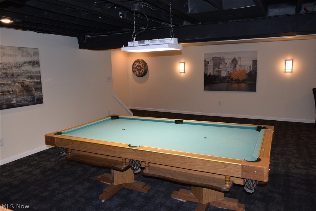 3285 Hemphill Road Barberton, OH 44203 - Photo 35 of 50 Game room featuring pool table and carpet