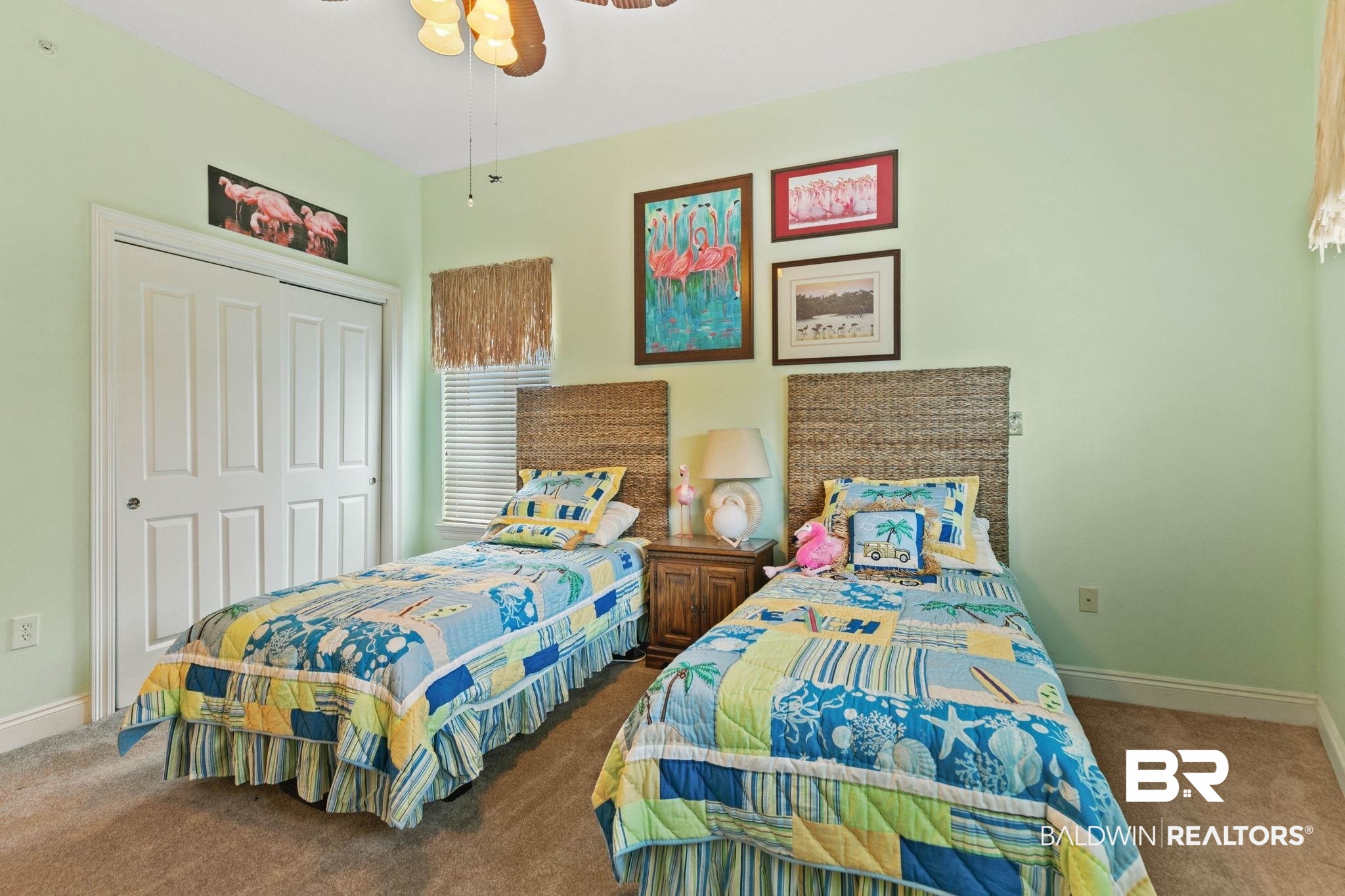 28250 Canal Road, Unit 208 Orange Beach, AL 36561 - Photo 36 of 53 Carpeted bedroom with a closet and ceiling fan