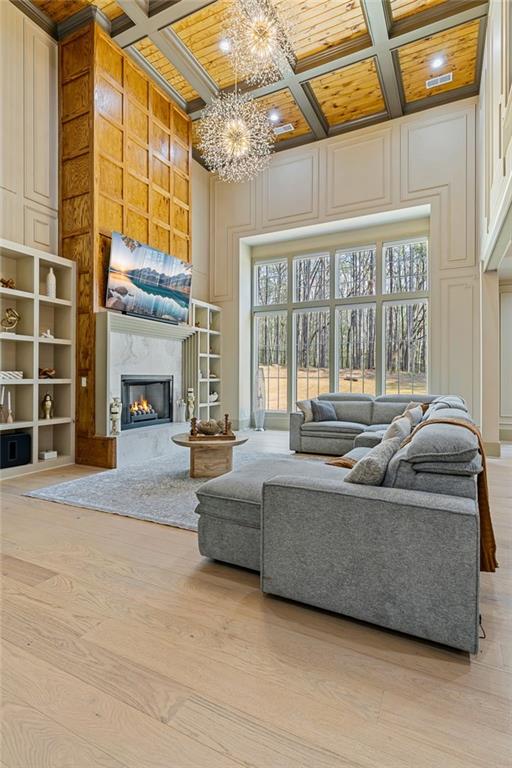 1315 Sandy Creek Road Fayetteville, GA 30214 - Photo 30 of 107 a living room with furniture and a fireplace