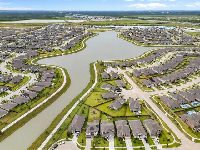 an aerial view of a city
