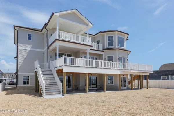 a front view of a house with a balcony