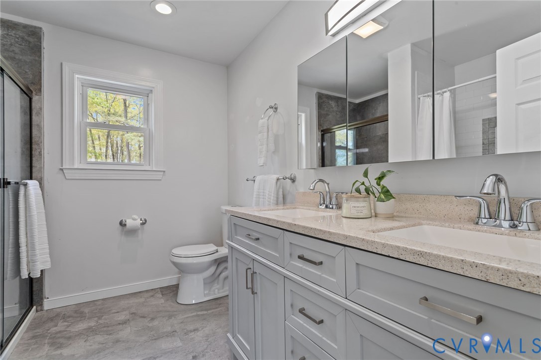 2701 Perdue Avenue Chester, VA 23831 - Photo 29 of 54 a bathroom with double sink and a toilet