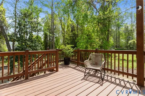 a view of a chairs on the deck