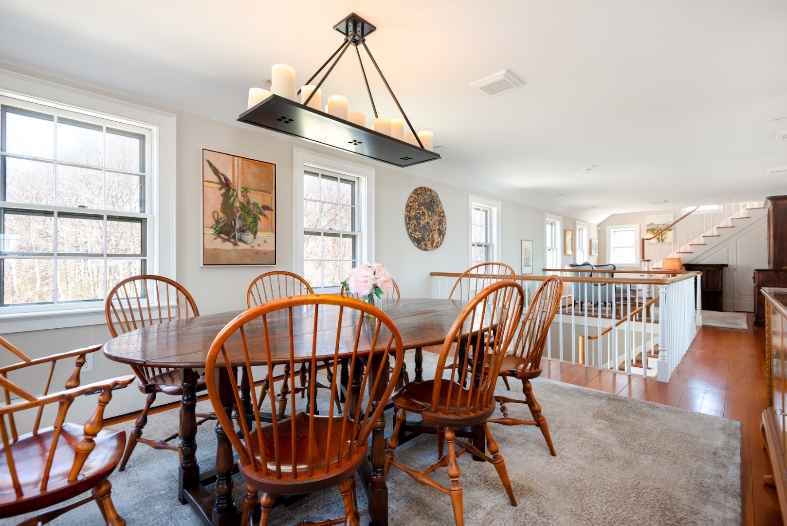 5 Old Quidnet Milk Route Nantucket, MA 02554 - Photo 16 of 62 a view of a dining room and hall with furniture