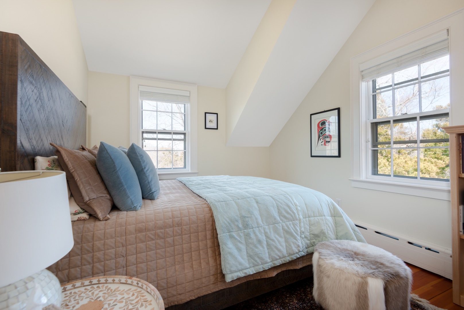5 Old Quidnet Milk Route Nantucket, MA 02554 - Photo 51 of 62 a bedroom with a bed and wooden floor