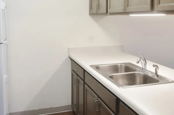 a close view of sink and tap