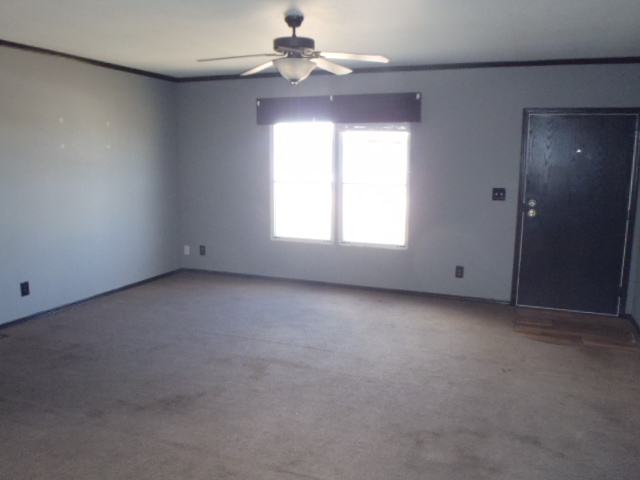 964 Railyard Drive Kyle, TX 78640 - Photo 12 of 25 Empty room featuring a ceiling fan, ornamental molding, and carpet floors