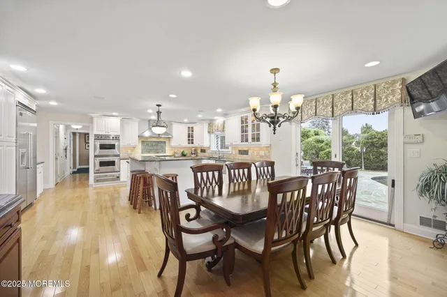 a kitchen with lots of counter top space