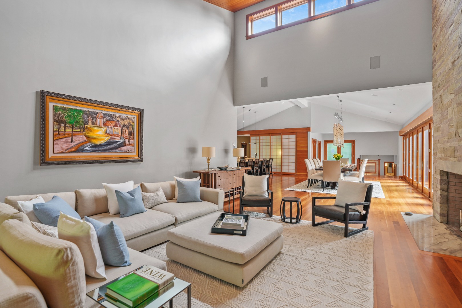 400 Barnes Road Oak Bluffs, MA 02568 - Photo 12 of 45 a living room with furniture and a large window