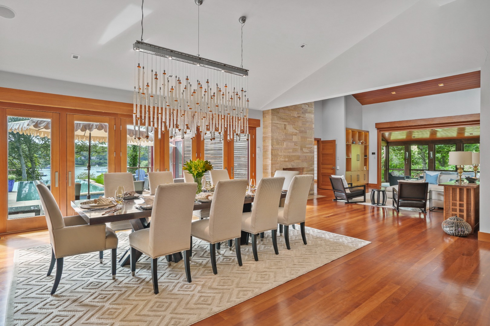 400 Barnes Road Oak Bluffs, MA 02568 - Photo 9 of 45 a view of a dining room with furniture window and outside view