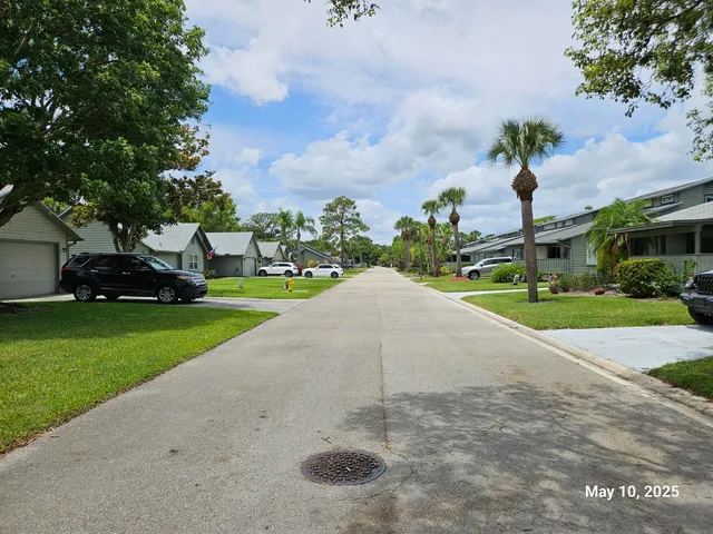 a childrens park with lots of swings and slides