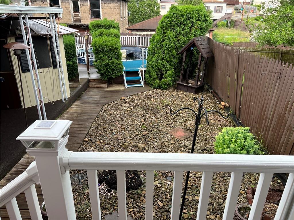 610 Walnut Drive Donora, PA 15033 - Photo 15 of 16 a view of a backyard with wooden fence