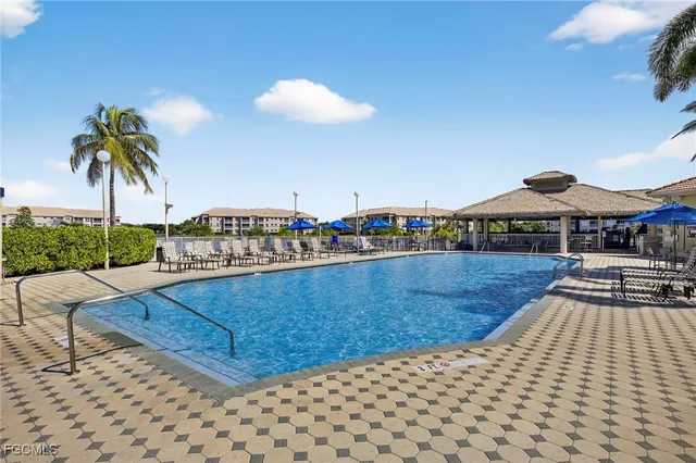 a view of outdoor space with swimming pool