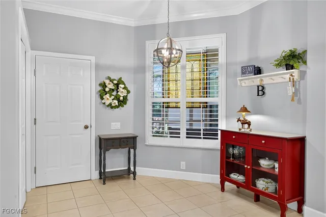 a workspace with furniture and window