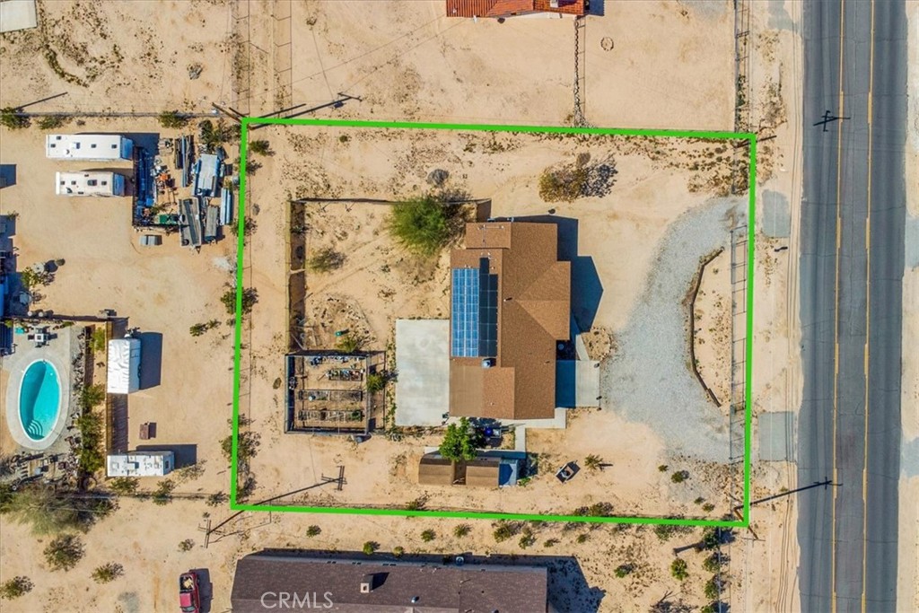 72775 2 Mile Road Twentynine Palms, CA 92277 - Photo 49 of 55 an aerial view of a house