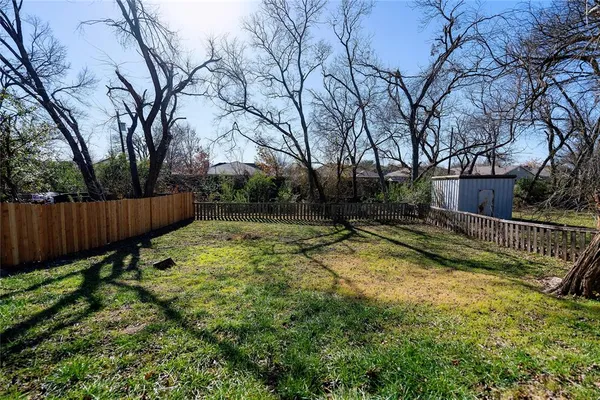 a view of backyard with tree