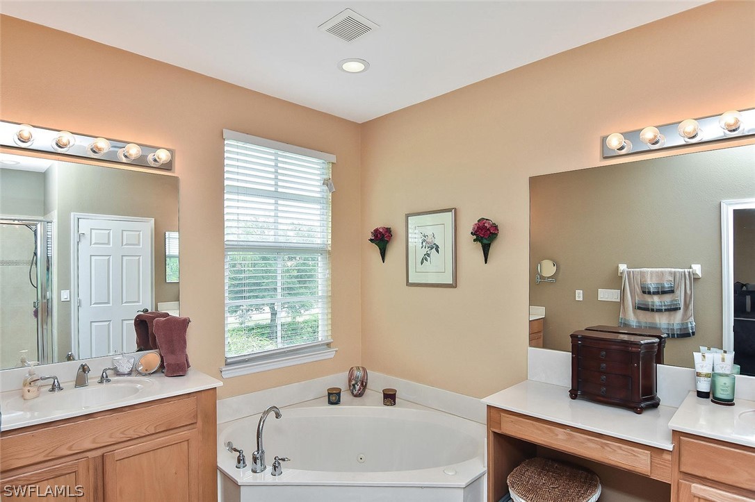 3840 Cherrybrook Loop Fort Myers, FL 33966 - Photo 19 of 32 a bathroom with a tub sink and mirror