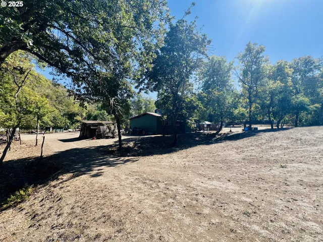 a view of road with trees