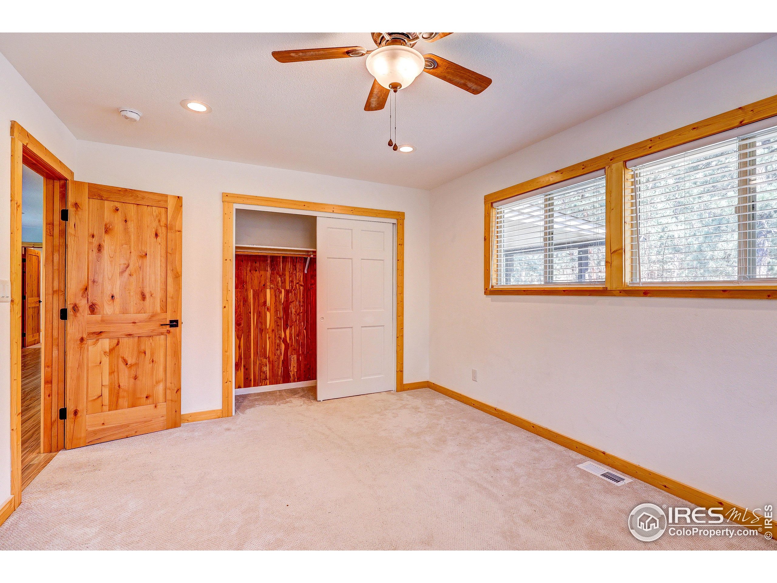 166 Cherokee Road Lyons, CO 80540 - Photo 29 of 38 a view of an empty room with ceiling fan
