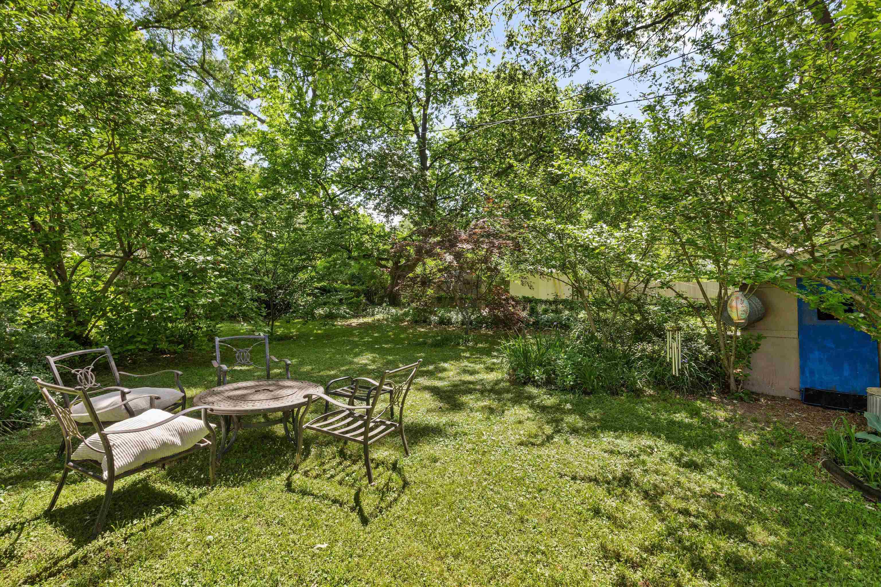 564 Alexander Street Memphis, TN 38111 - Photo 24 of 30 a backyard of a house with table and chairs