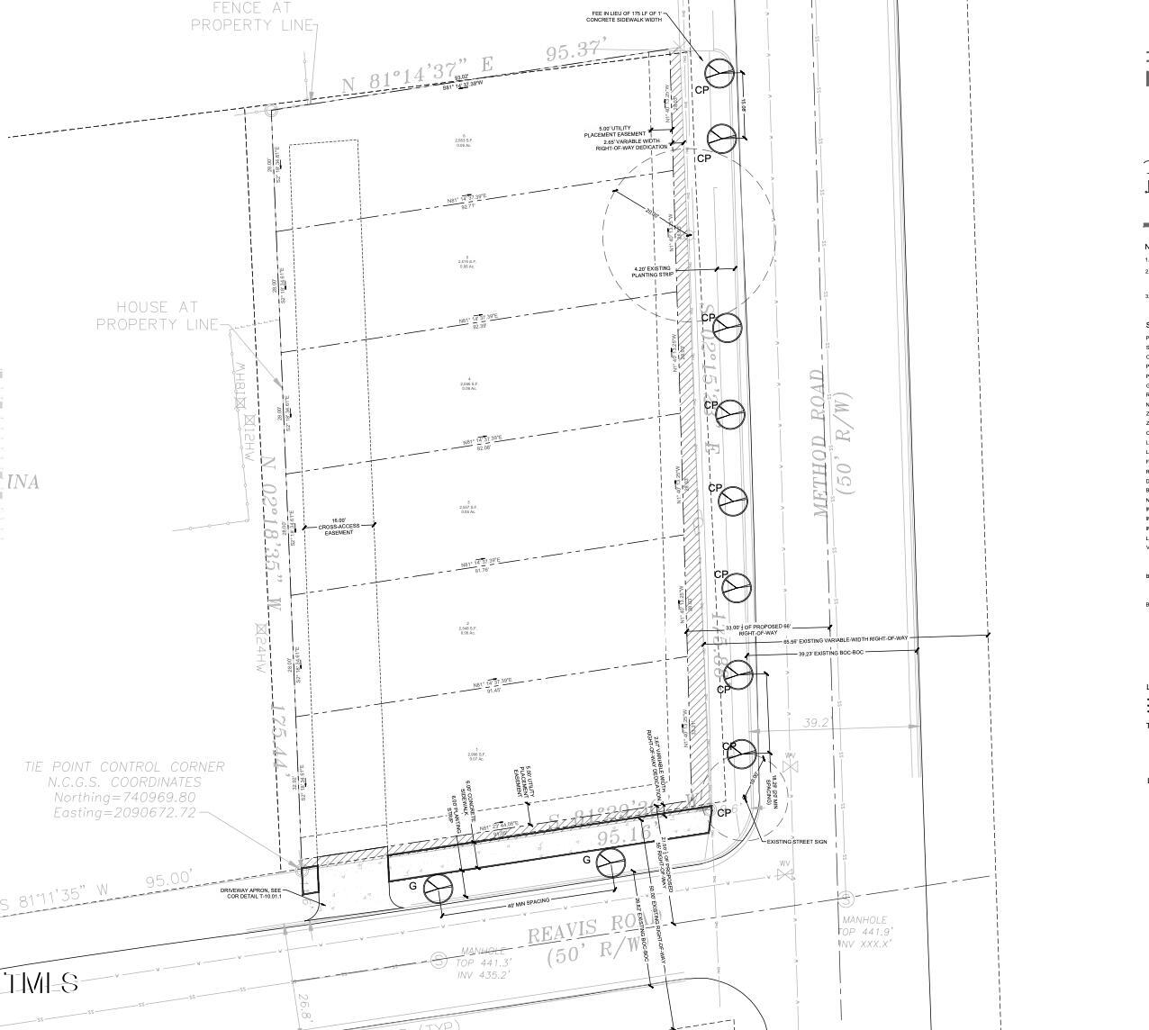 4100 Reavis Road Raleigh, NC 27606 - Photo 1 of 5 6-Lot Subdivision Plan