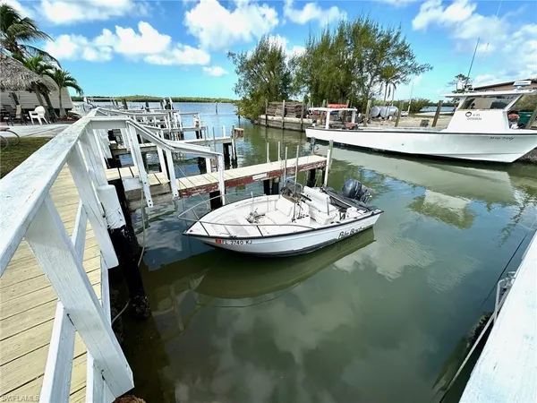 a view of a water with an outdoor space